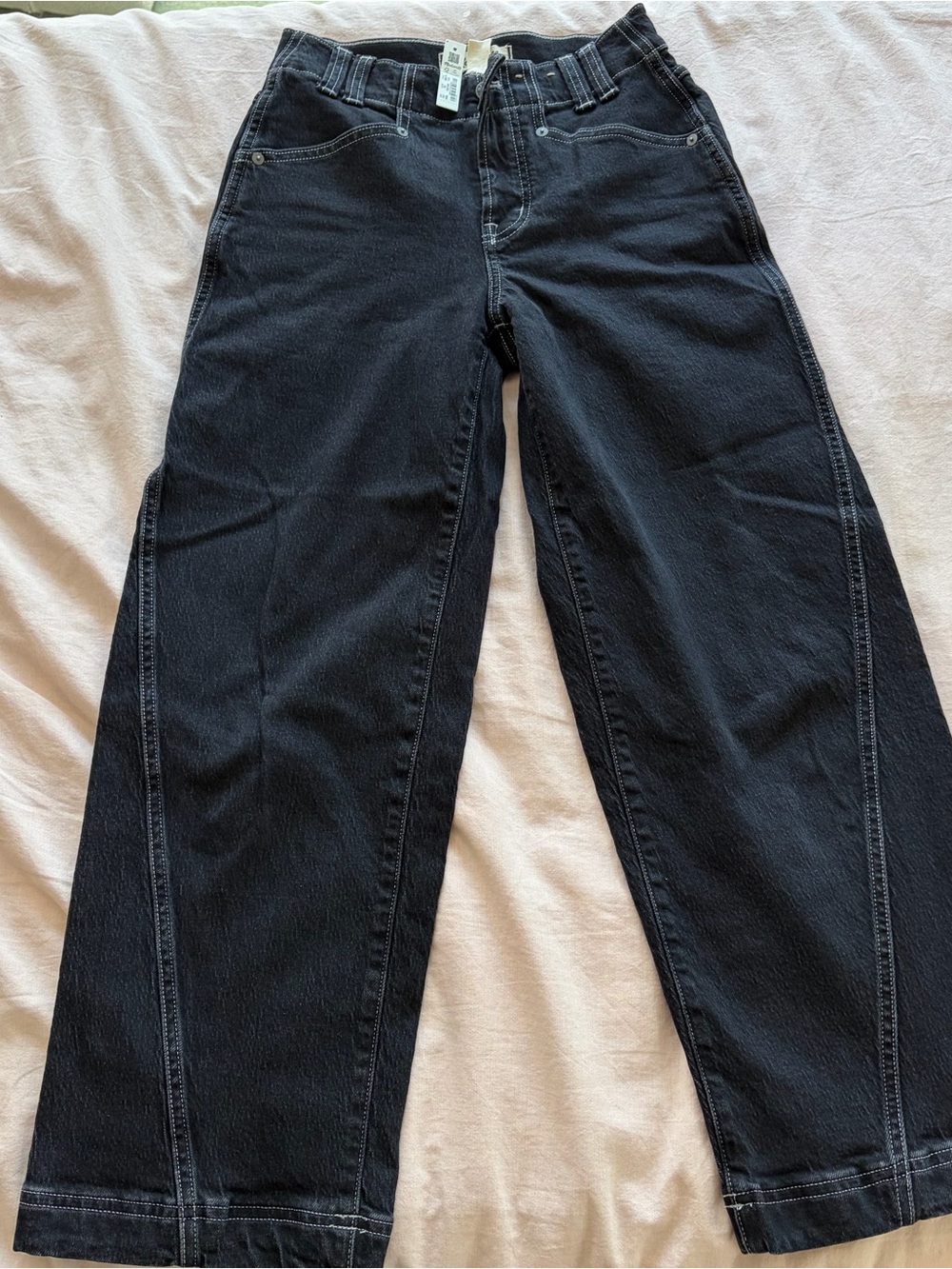 Madewell Black Wide-Leg High-Rise Jeans